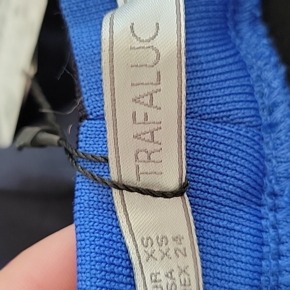 NWT ZARA xs navy blue with light blue performance jegging leggings - Picture 4 of 6